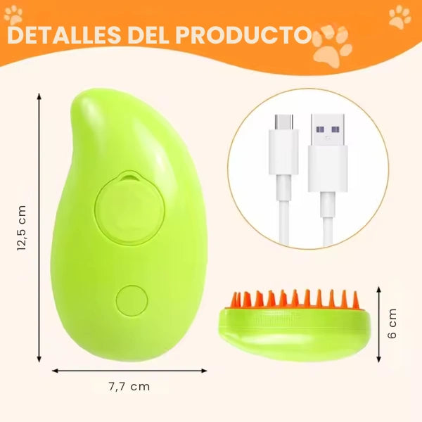 Cepillo Pro-Steam 🐾 La Revolución del Aseo para Mascotas
