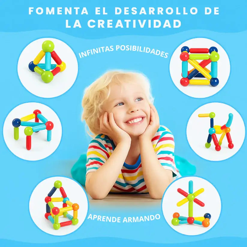 🧲Magnetic Blocks 36 piezas: Creatividad y diversión sin limites✨