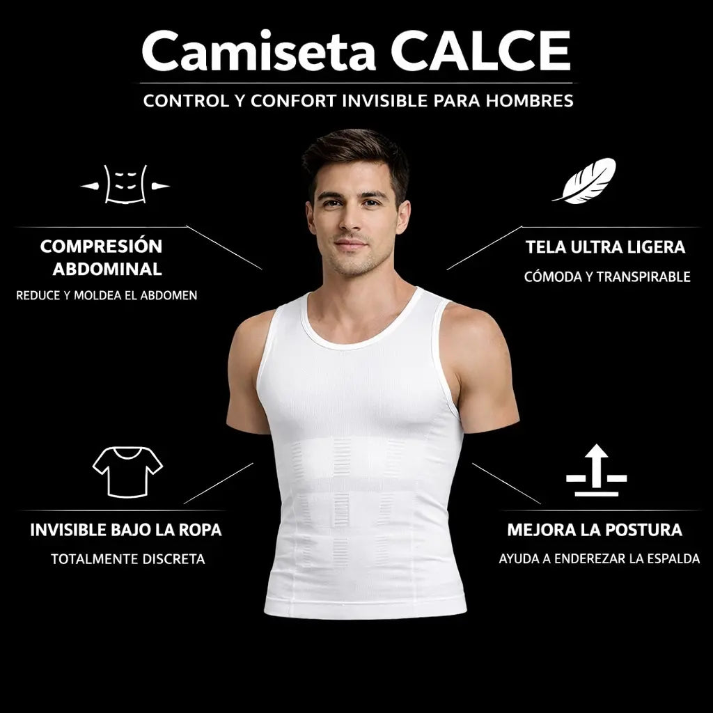 Camiseta CALCE: Tu segunda piel para una figura firme y presencia impecable.