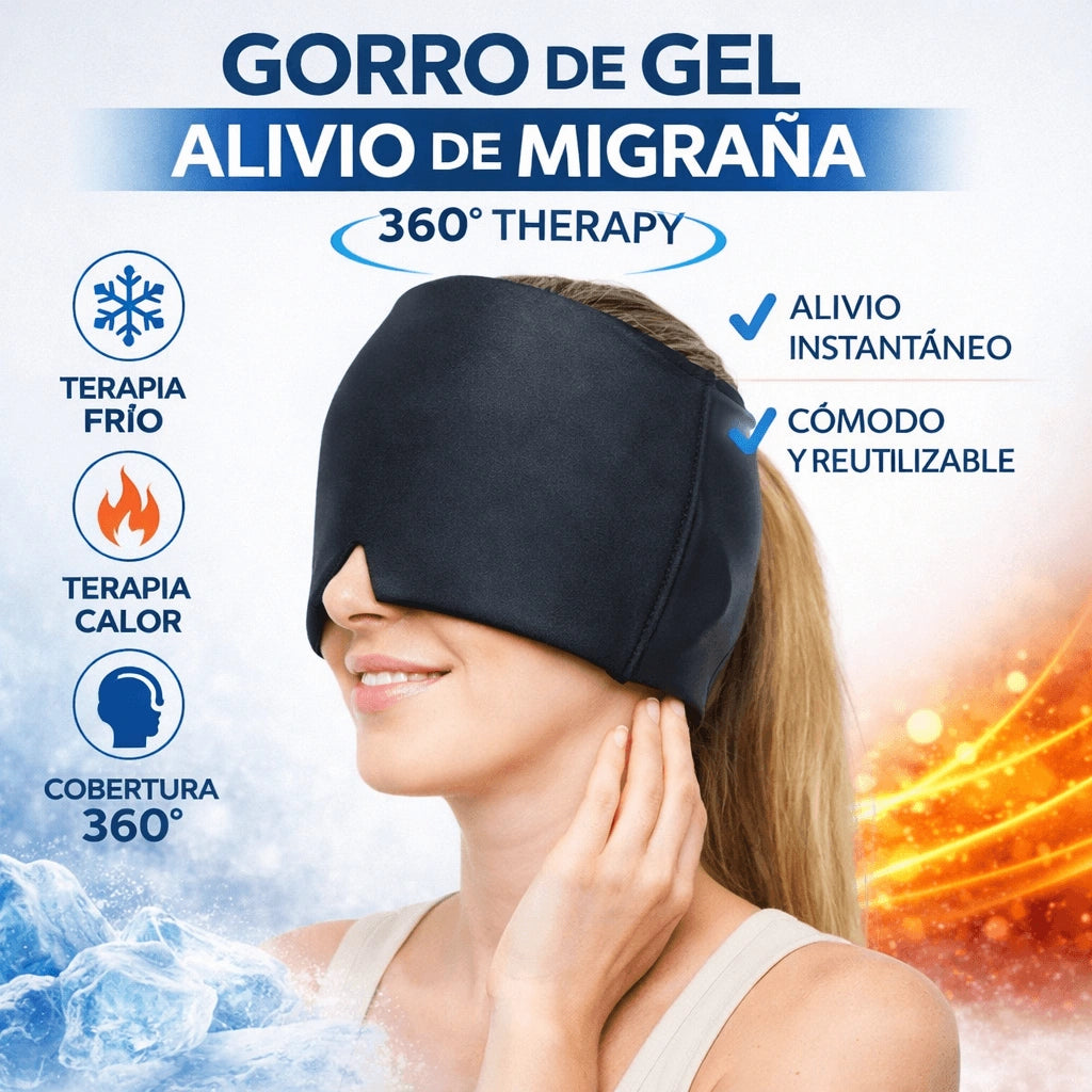Gorro de Gel para Alivio de Migraña - ¡Di adiós a ese dolor de cabeza que no te deja vivir!🤕🤯