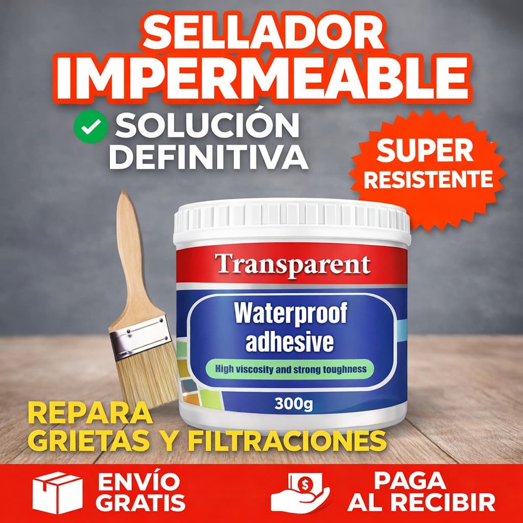3 Selladores Impermeables Transparente 300g – Repara Grietas y Filtraciones en Minutos