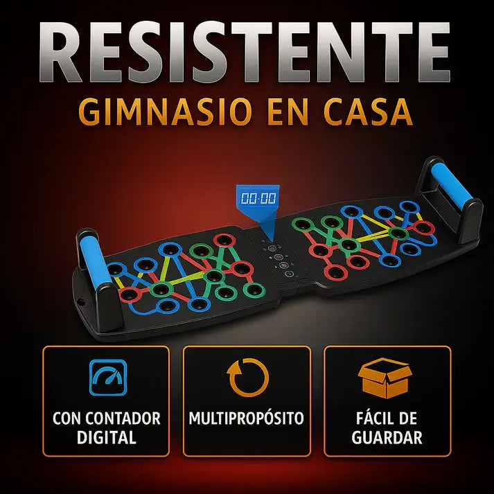 Tabla Push Up Flexiones - Transforma tu cuerpo, músculos fuertes y definidos con ejercitarte unos pocos minutos al día!