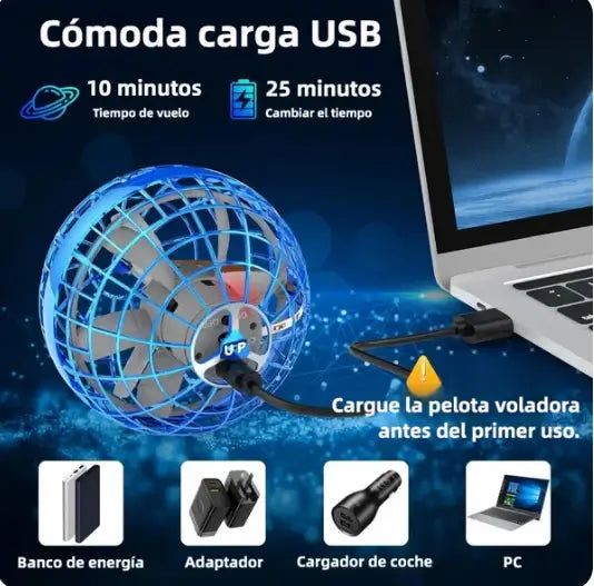 Esfera Flotante con Luces LED - Lánzala, Flota y regresa a ti!! Pura diversión