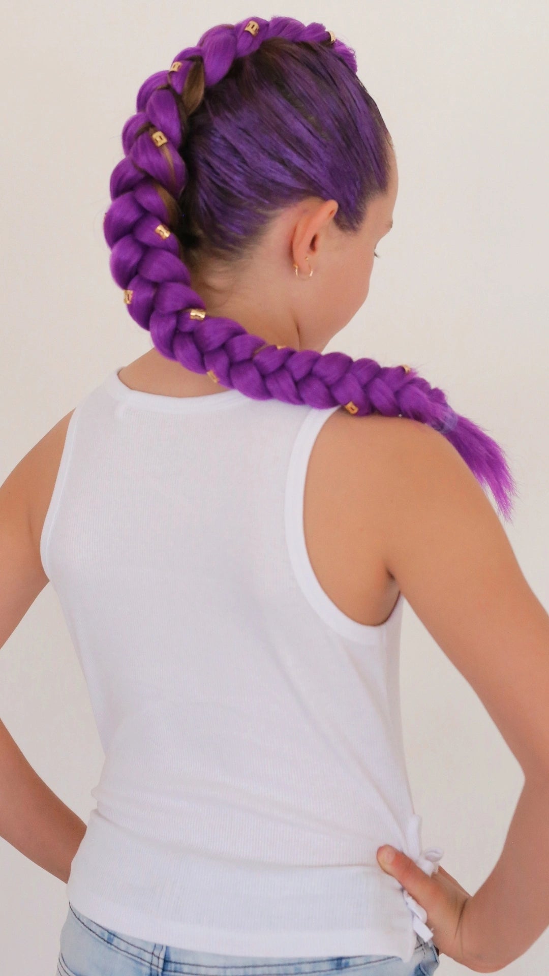 Trenzas Mágicas Rumi Purple 💜 - Look K-Pop El regalo que hace brillar su imaginación