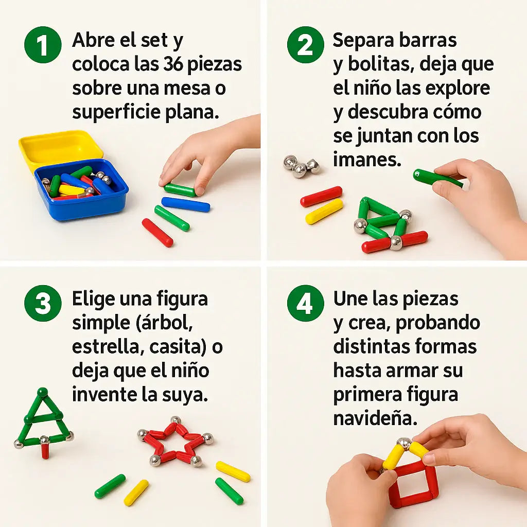 🧲Magnetic Blocks 36 piezas: Creatividad y diversión sin limites✨