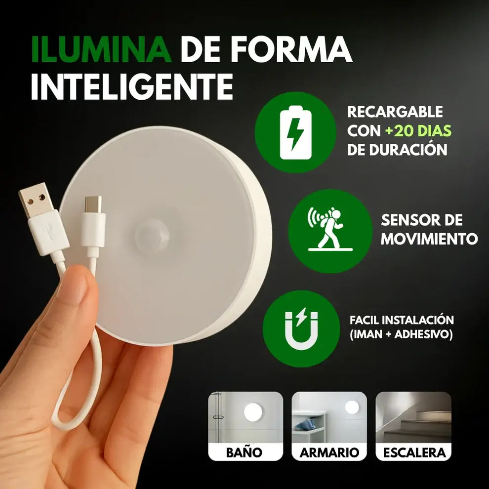 Lux Motion: Luz Inteligente con Sensor de Movimiento – ¡Ilumina tu vida con solo moverte!