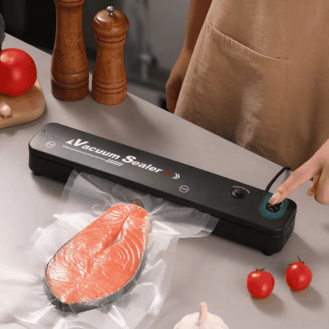 Selladora al Vacío + Bolsas Incluidas — Conserva Frescura y Ahorra en tu Hogar!