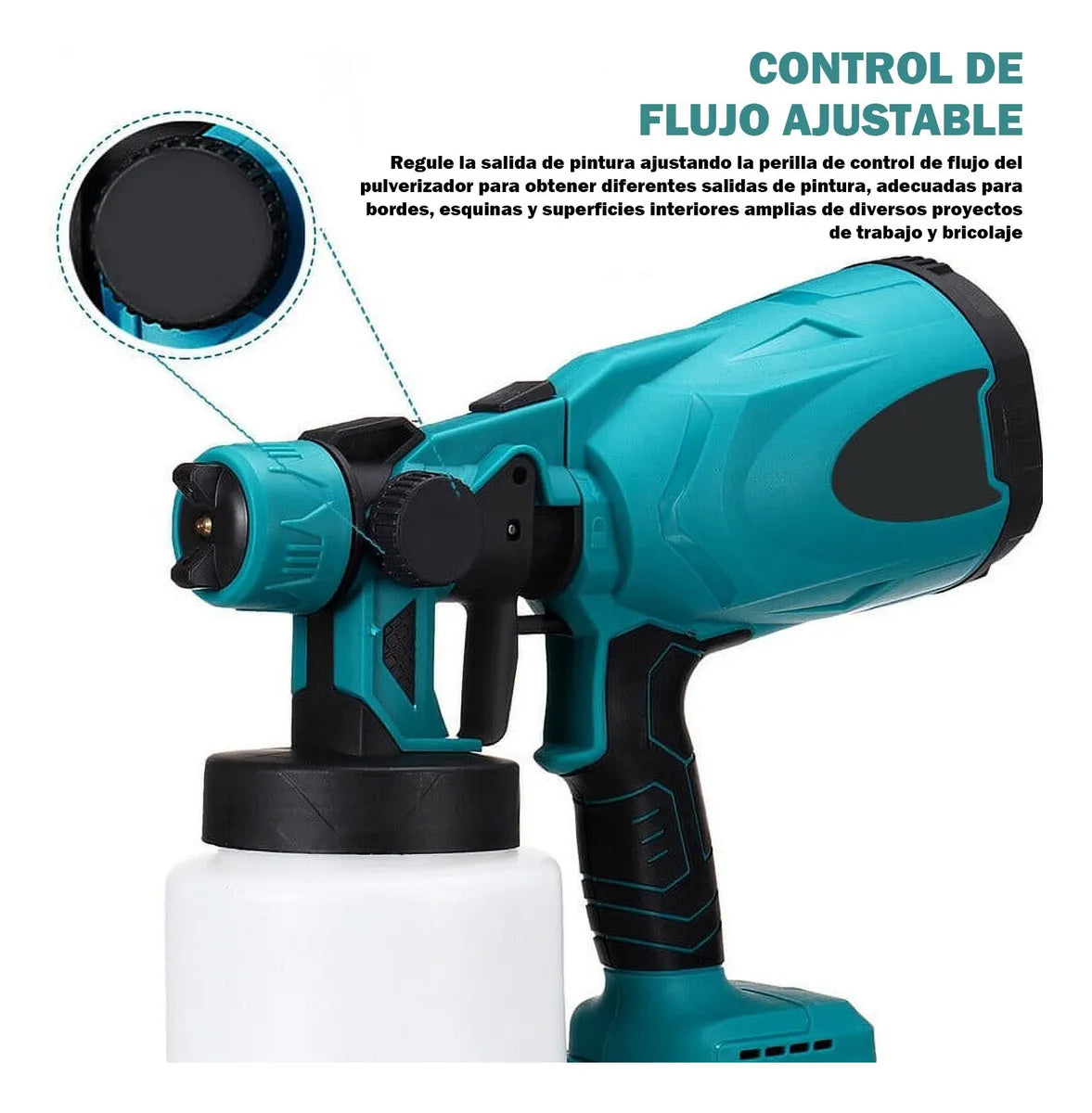 Pistola Inalámbrica para Pintar 48 V + 2 Baterías