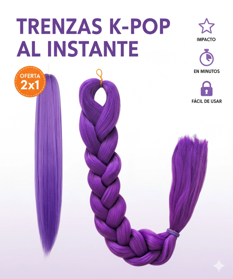 Trenzas Mágicas Rumi Purple 💜 - Look K-Pop El regalo que hace brillar su imaginación