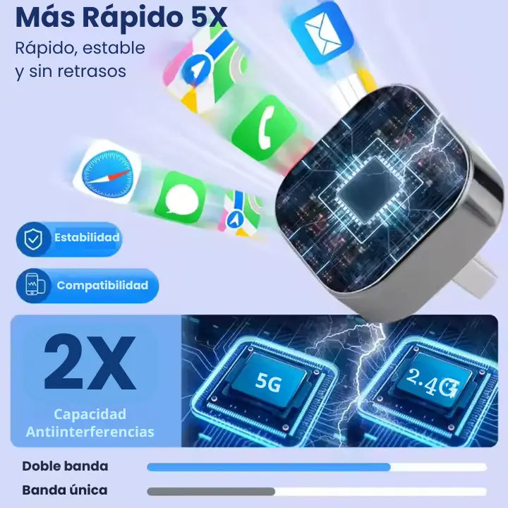 Adaptador Inalámbrico CarPlay Pro: Olvida los cables y conecta tu auto al futuro🚗