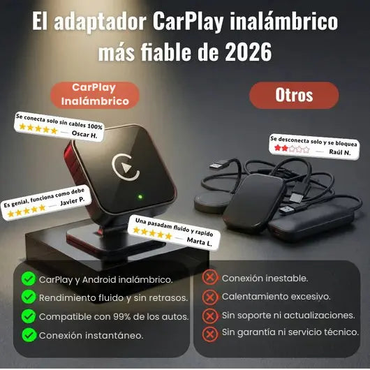 Adaptador Inalámbrico CarPlay Pro: Olvida los cables y conecta tu auto al futuro🚗