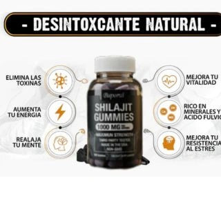 Shilajit Gummies, 60 Capsulas! – Energía Natural, Más Enfoque y Vitalidad Todos los Días!!