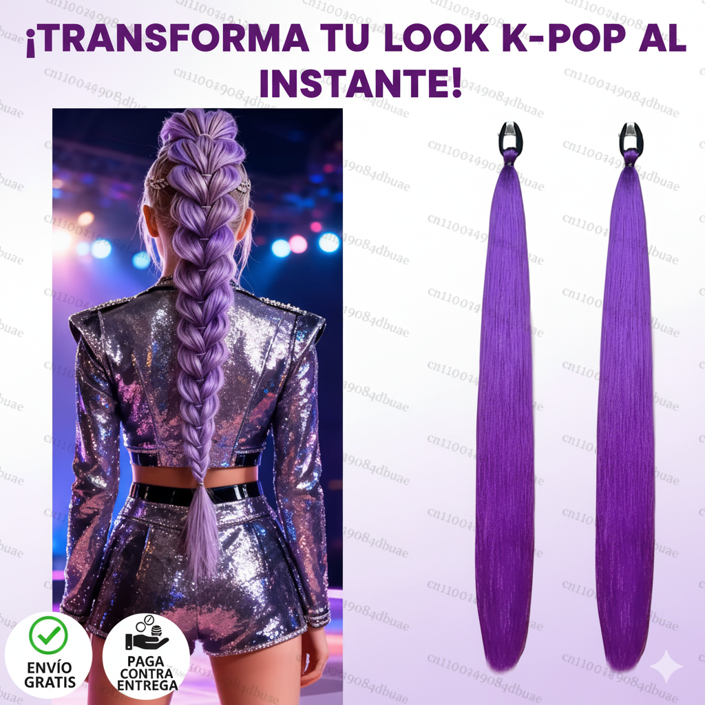 Trenzas Mágicas Rumi Purple 💜 - Look K-Pop El regalo que hace brillar su imaginación