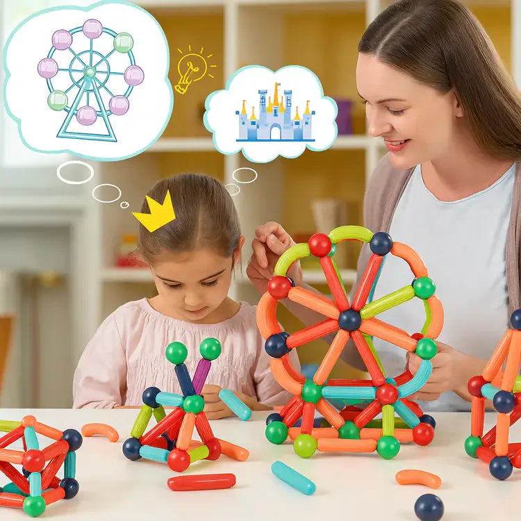 🧲Magnetic Blocks 36 piezas: Creatividad y diversión sin limites✨