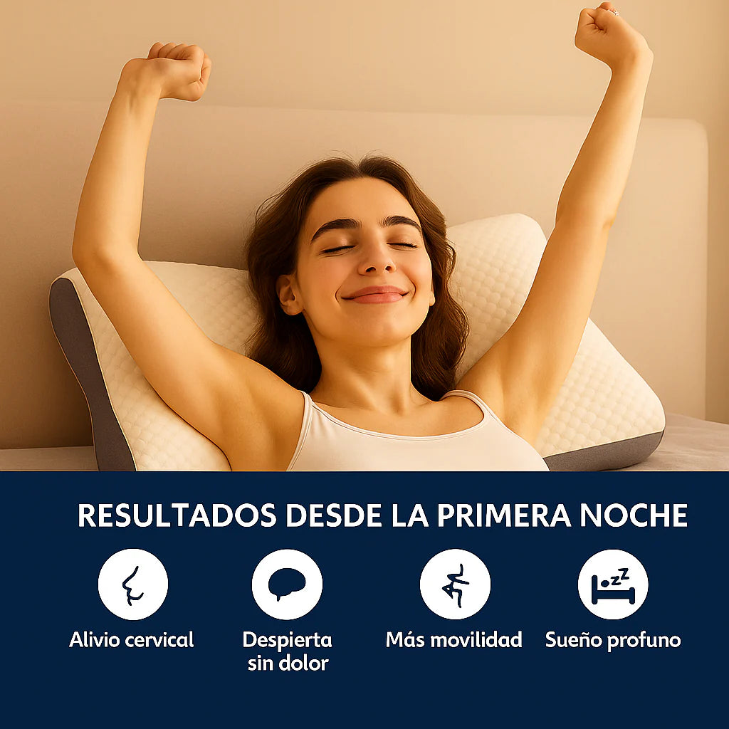 💤2x1 Almohada Cervical Viscoelástica Premium 🛌 — Soporte y Confort para un Descanso Rejuvenecedor